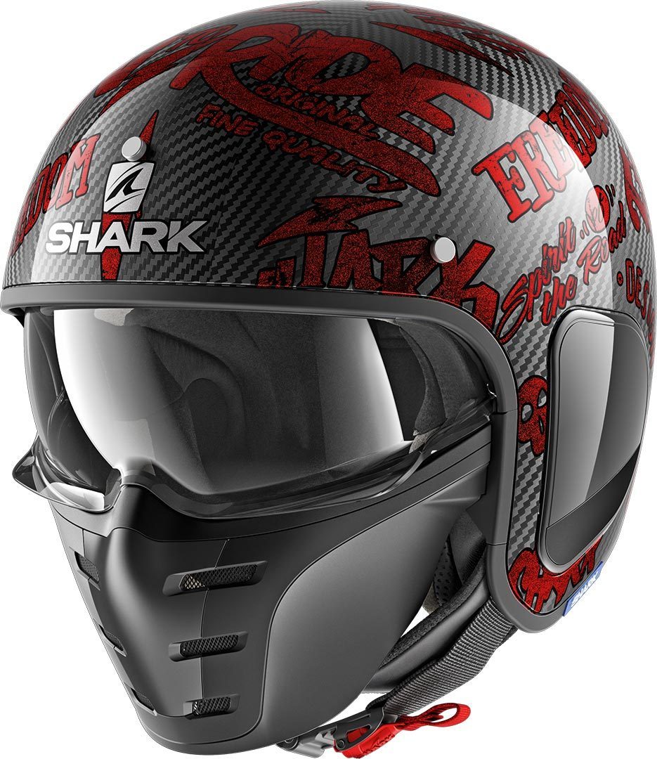 Shark-S-Drak Freestyle Cup Casque jet Rouge XS