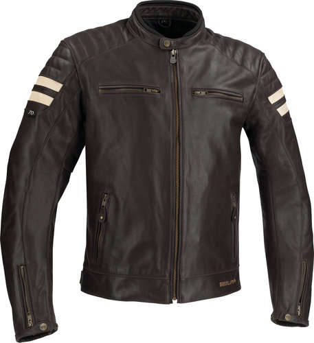 Segura Stripe Leren Jas Bruin segura kopen in de aanbieding Segura Stripe Leren Jas Bruin segura kopen in de aanbieding