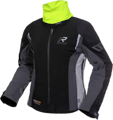 Rukka Elastina Womens Jas Zwart Grijs Geel 34 rukka kopen in de aanbieding