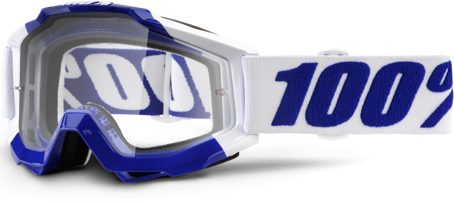 100% Accuri Masques de motocross Blanc Bleu unique taille