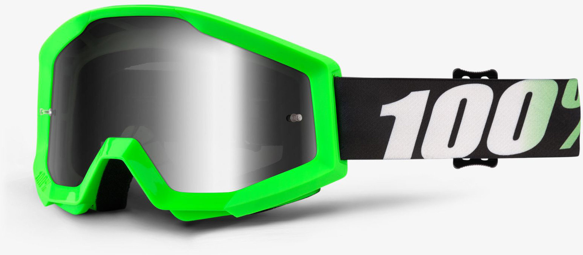 Image of 100% Strata Extra Masques de motocross Noir Vert unique taille