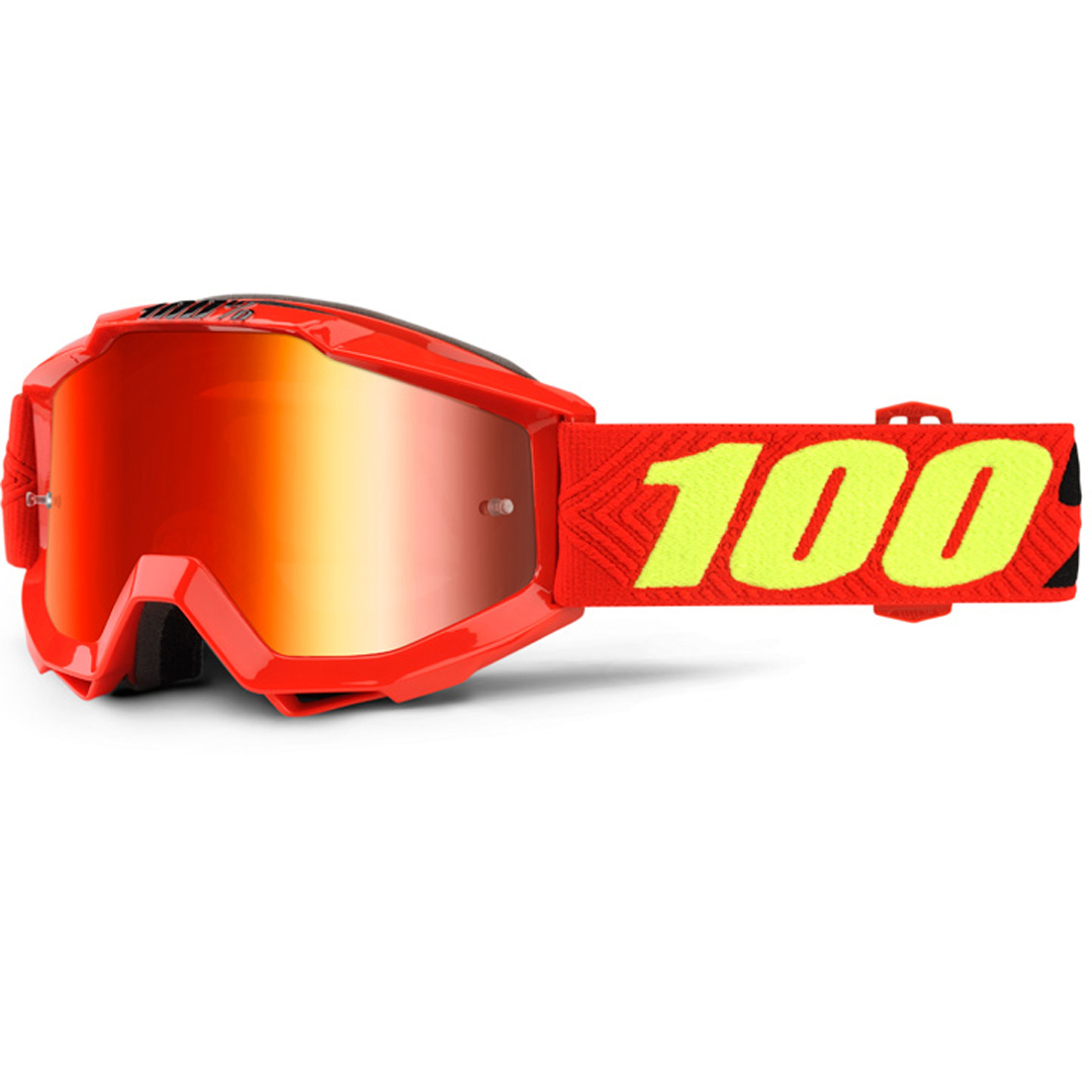 Image of 100% Accuri Extra Masques de Motocross enfants Rouge Jaune unique taille