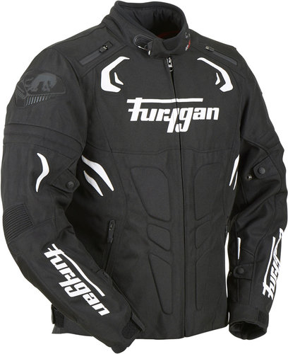 Furygan Blast Motorfiets Textiel Jas Zwart Wit 3Xl furygan kopen in de aanbieding