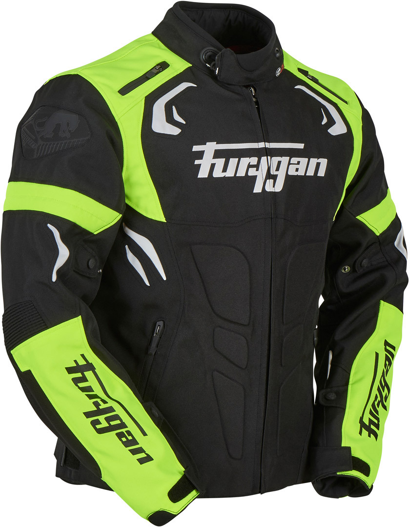 Image of Furygan Blast Veste Textile moto Noir Jaune 2XL