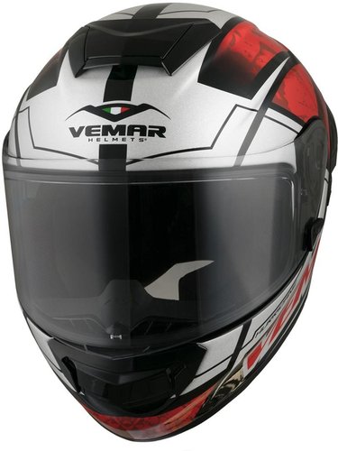 Vemar Hurricane Claw Helm Zwart Wit Rood Xs vemar kopen in de aanbieding