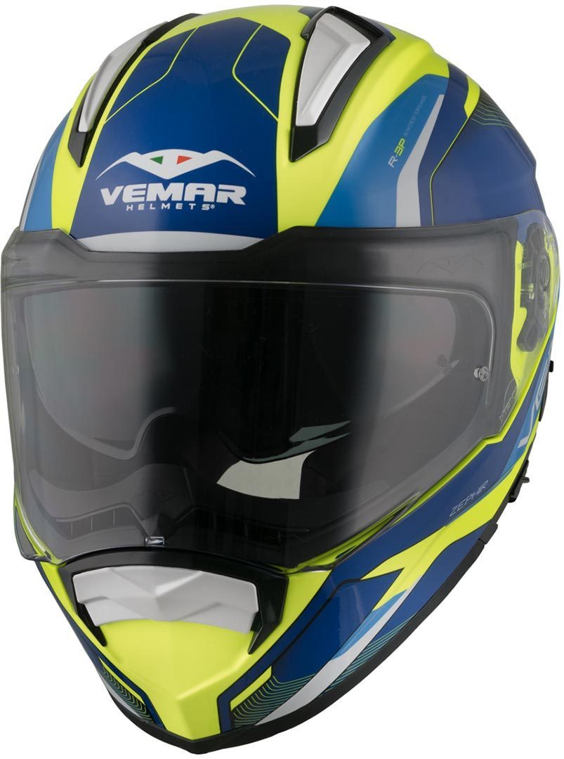 Image of Vemar Zephir Lunar 2017 casque Bleu Jaune L