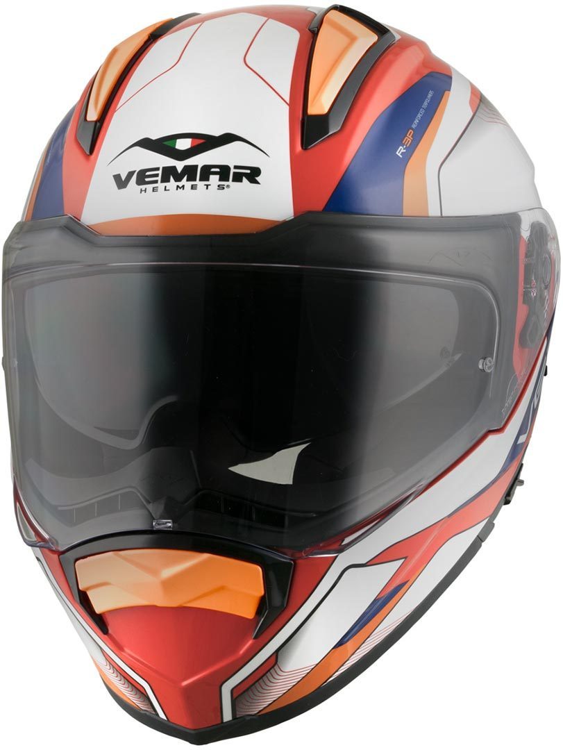 Vemar Zephir Lunar 2017 casque Blanc Rouge Bleu XS