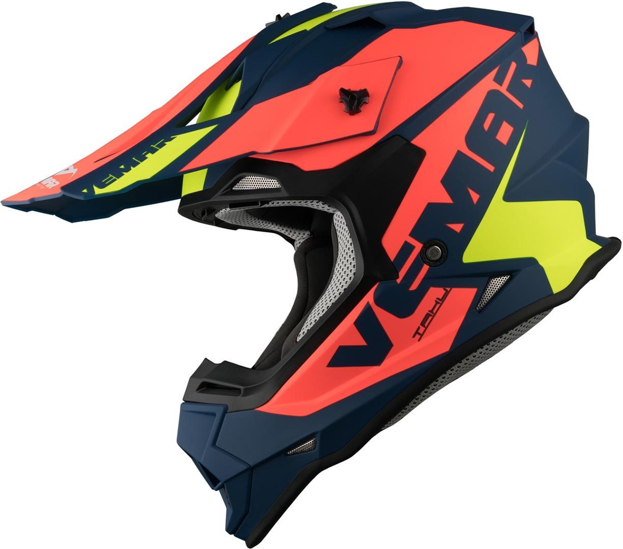 Vemar Taku Blade Casque de motocross Bleu Orange XS