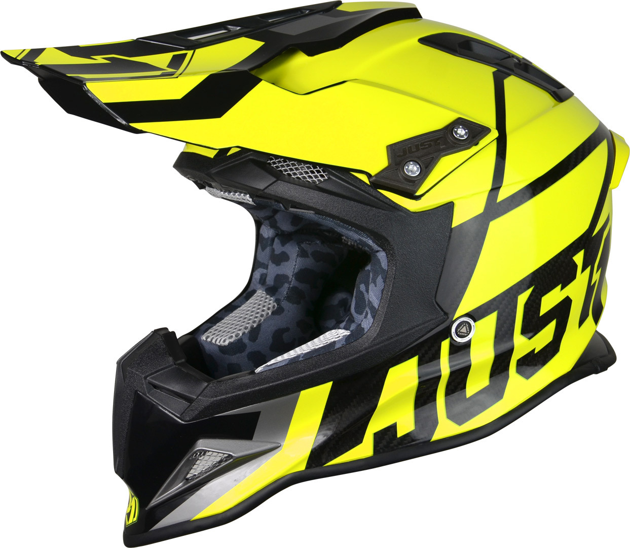 Just1 J12 Unit Carbon 1 Casque Motocross 1 Jaune M