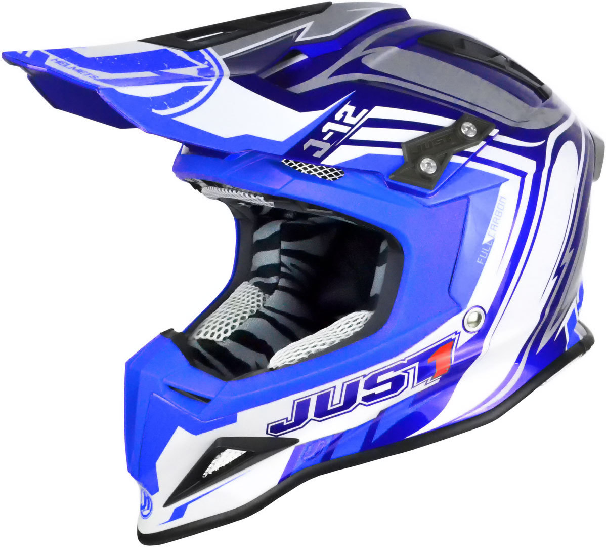 Image of Just1 J12 Flame Casque MX Bleu S