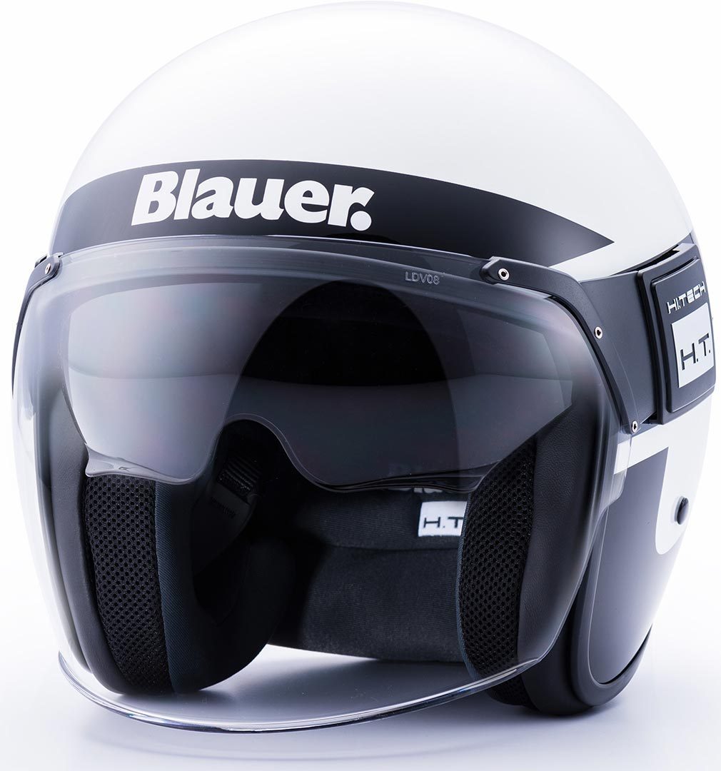 Blauer POD Stripes Casque jet Noir Blanc XL