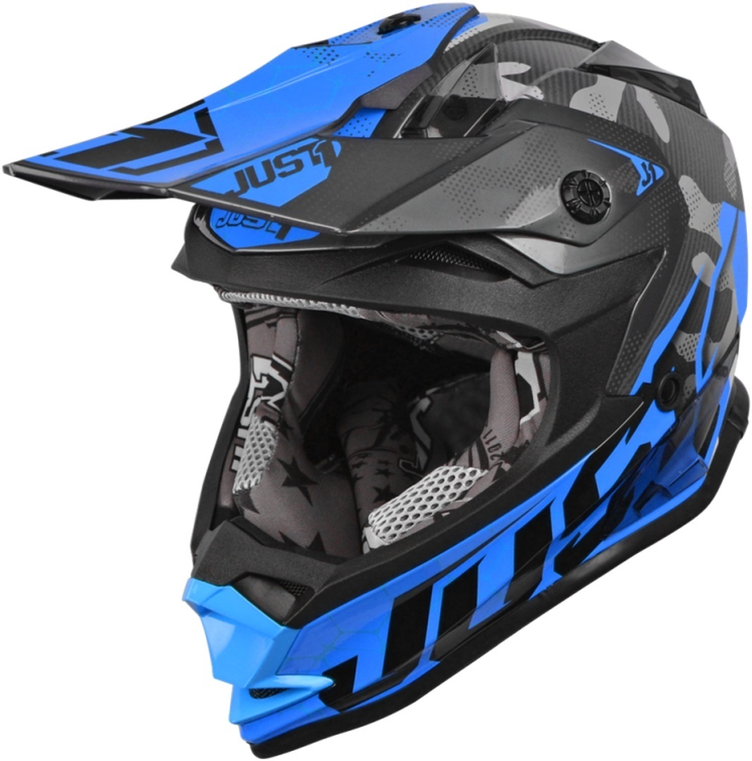 Just1 J32 Pro Kick Casque enfants Noir Bleu L