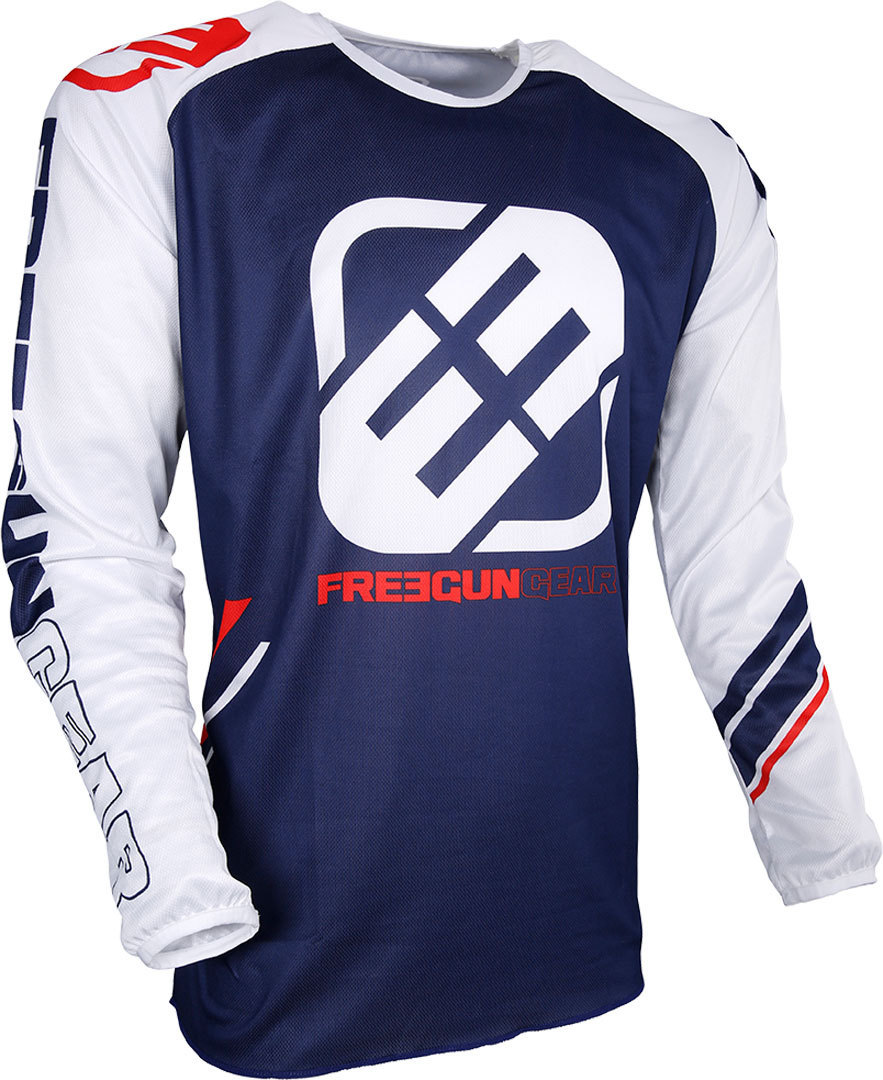 Image of Freegun Devo College Maillot Rouge Bleu L
