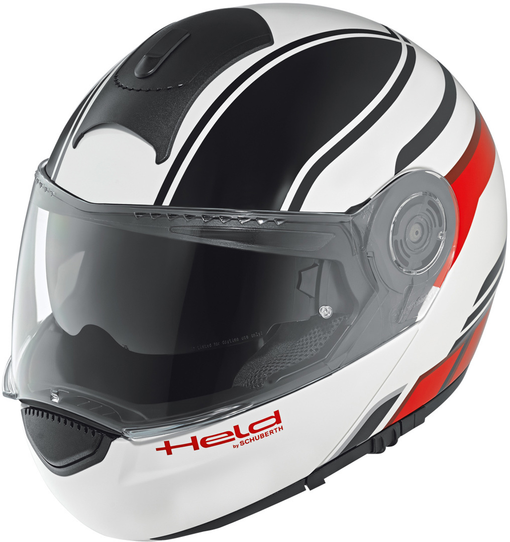 Held H-C3 / Schuberth C3 Casque Noir Blanc Rouge 2XL
