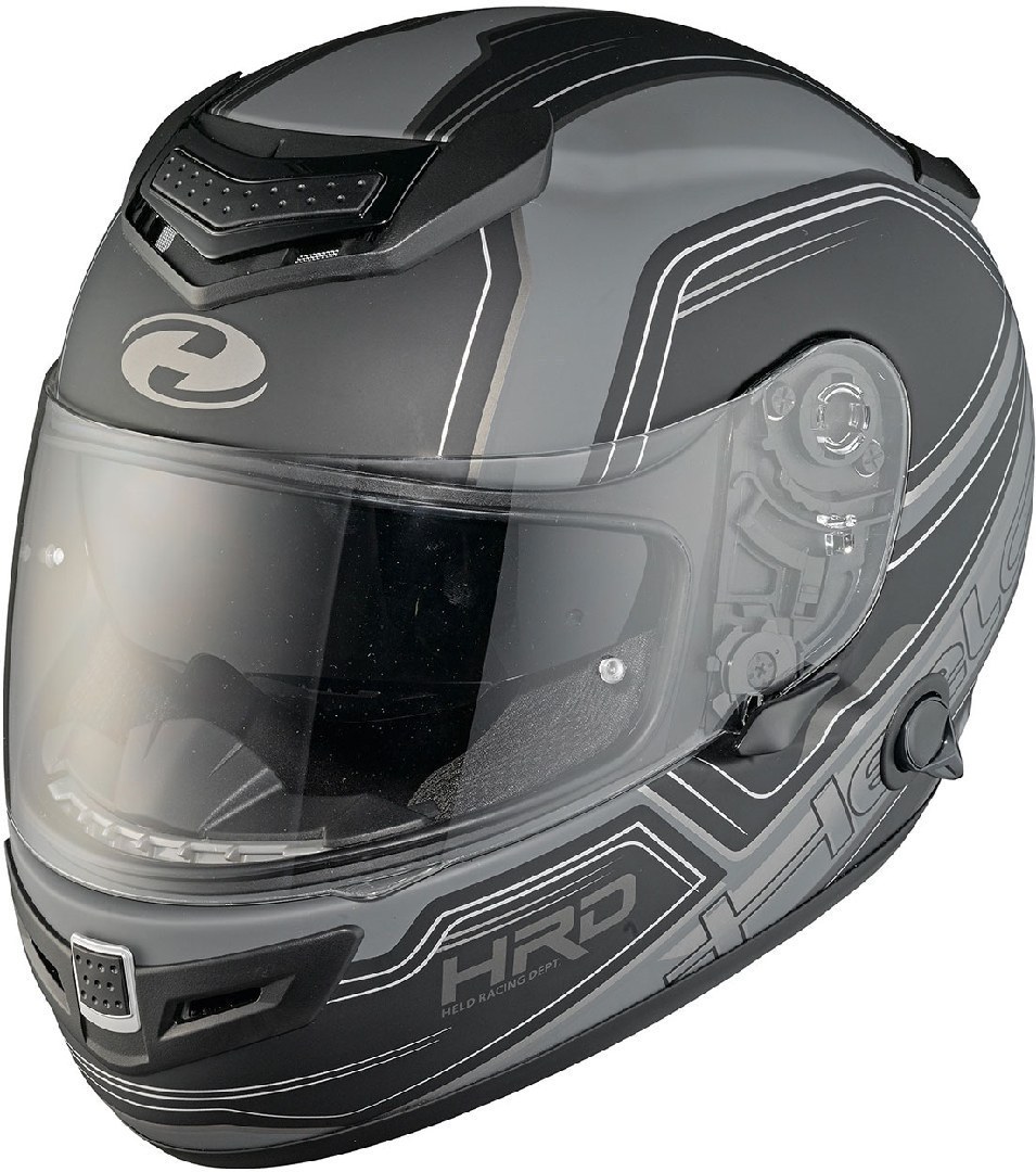 Held Brave II Decor de casque de moto Noir Gris XS