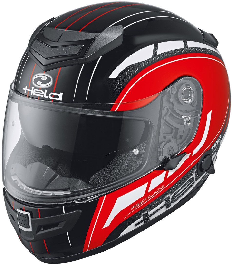 Held Brave II Decor de casque de moto Noir Blanc Rouge M