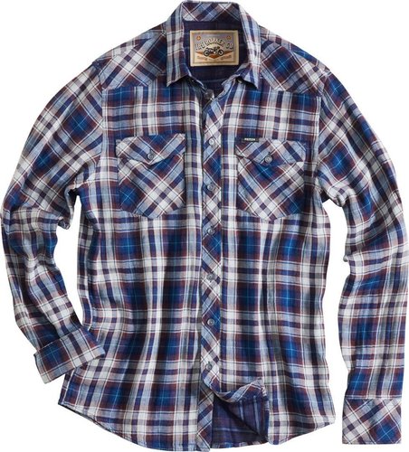 Rokker Illinois Shirt Wit Blauw rokker kopen in de aanbieding