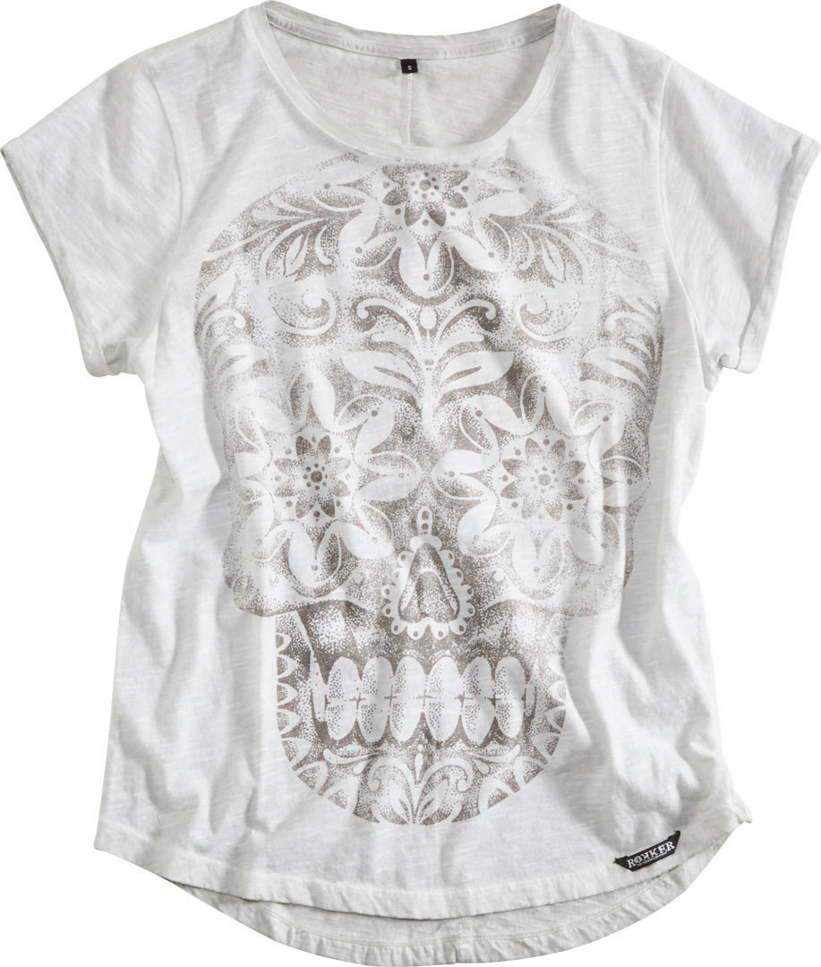 Rokker Calavera Women´s T-Shirt Blanc XS