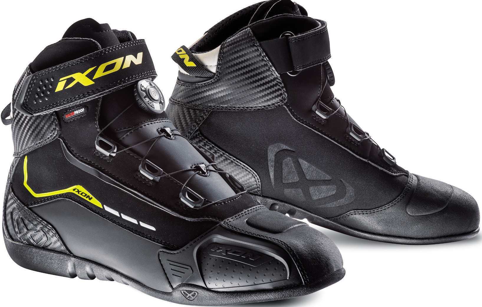 Ixon Soldier Evo Chaussures de moto Noir Jaune 39