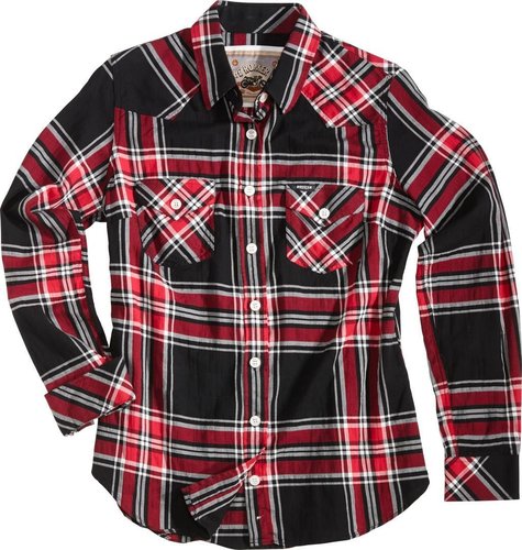 Rokker Madison Womens Shirt Zwart Wit Rood Xl rokker kopen in de aanbieding