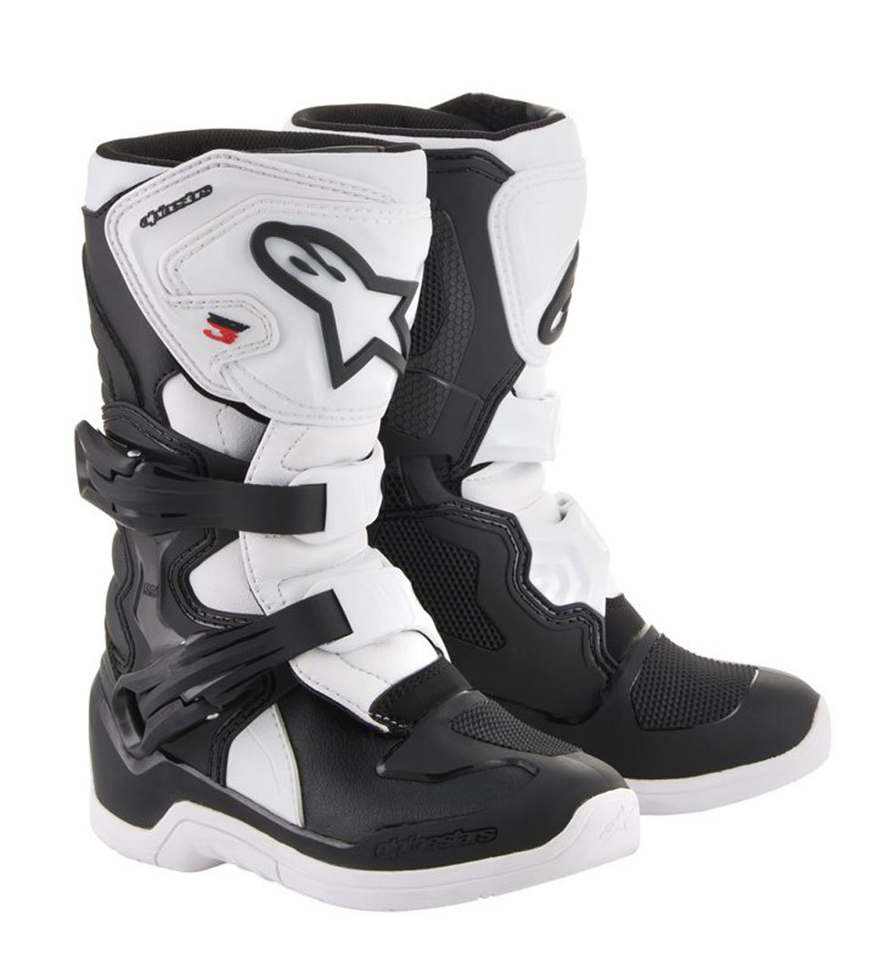 Alpinestars Tech 3S Bottes de motocross pour enfants Noir Blanc 29