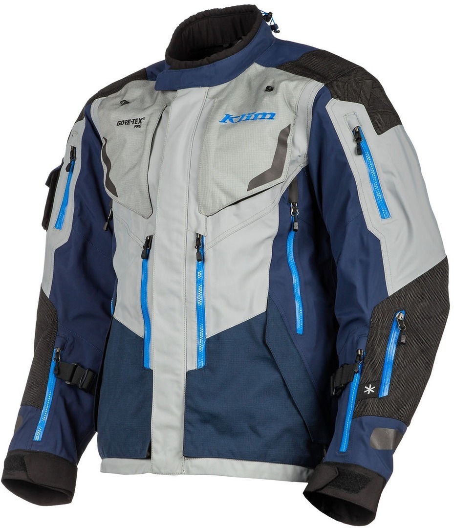 Klim Badlands Pro Veste textile de moto Gris Bleu S