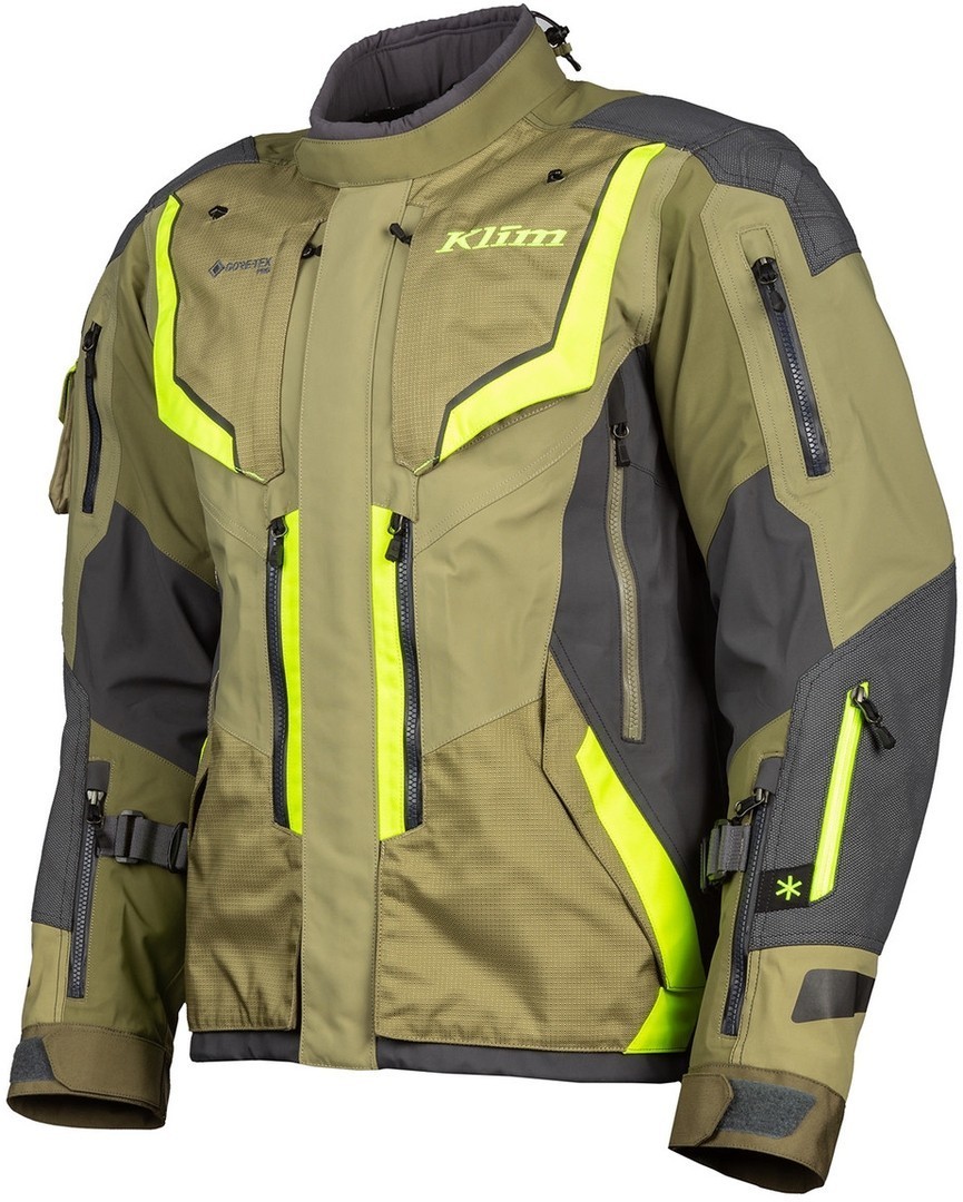 Klim Badlands Pro Veste textile de moto Vert Jaune S