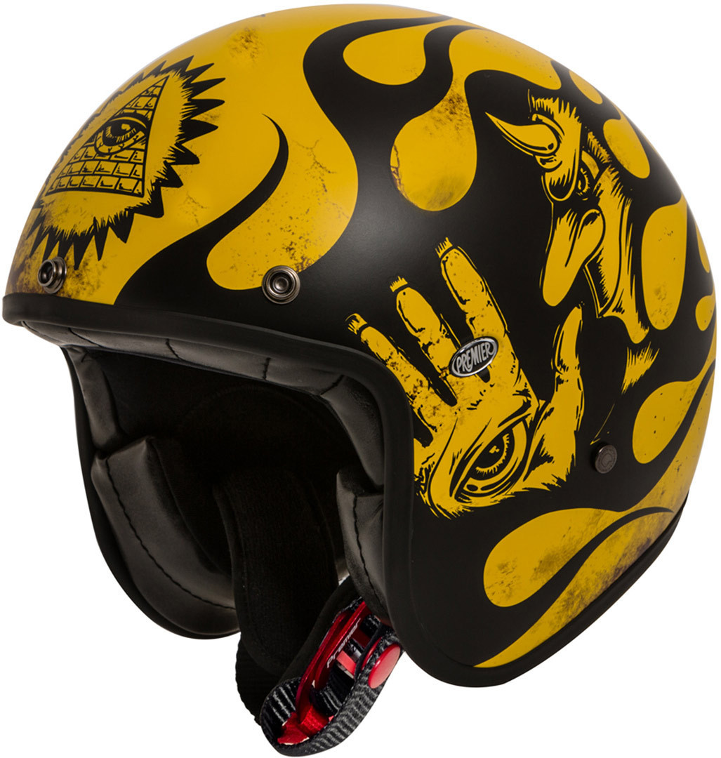 Premier Le Petit BD 12 BM Casque jet Noir Jaune S