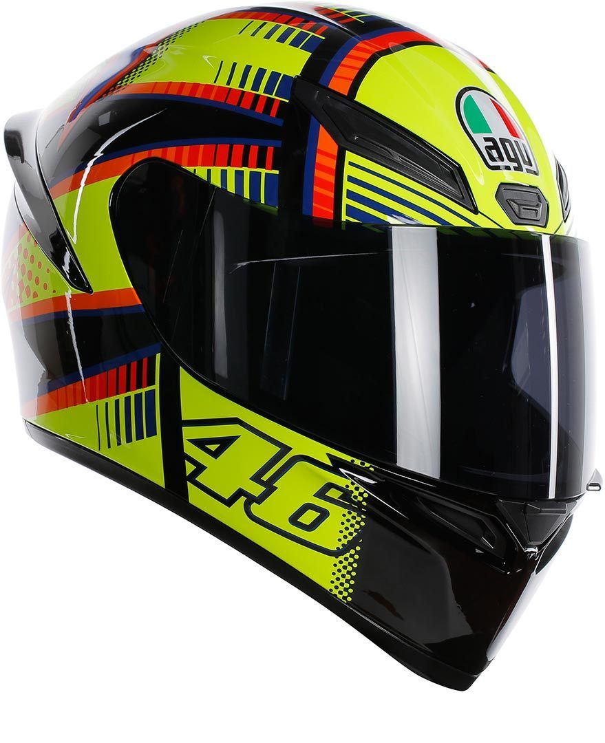 AGV K-1 Rossi Soleluna 2015 Casque de moto Noir Jaune XS
