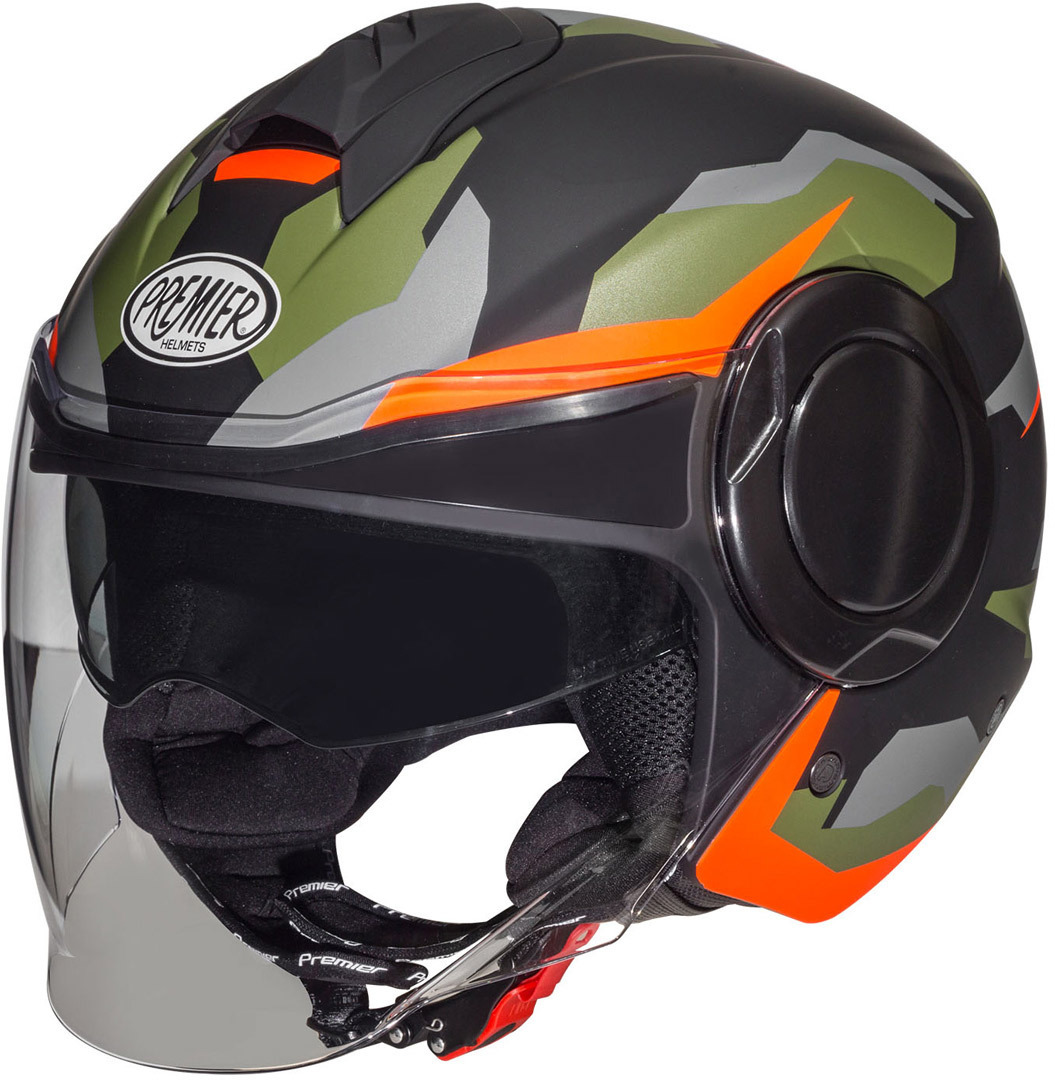 Premier Cool BM Camouflage Casque Jet Gris Orange M