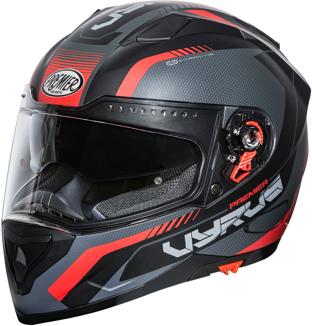 Premier Vyrus MP 92 BM Casque Noir Gris Rouge L