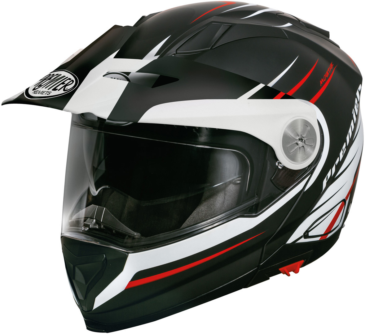 Premier Xtrail MO 92 BM Helmet Casque Noir Blanc Rouge XS