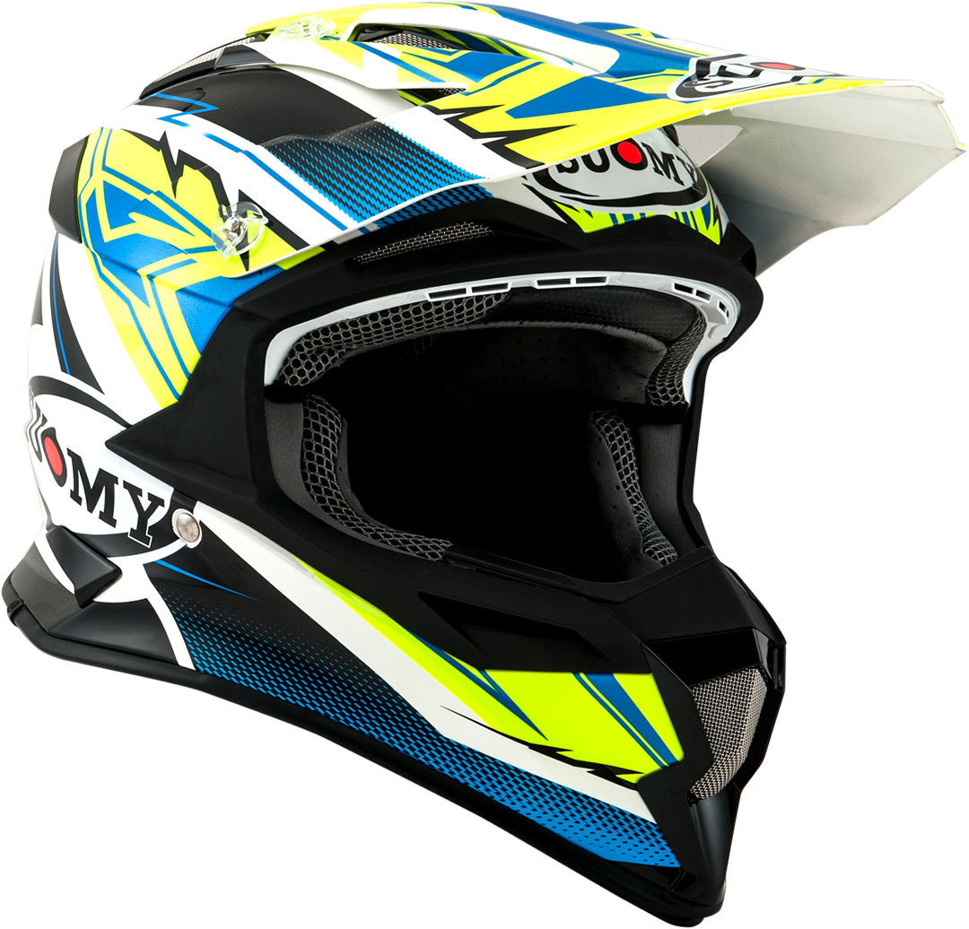 Image of Suomy Alpha Waves Casque de motocross Blanc Jaune 2XL