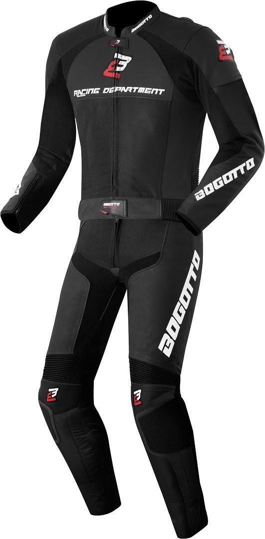 Bogotto Losail Costume en cuir de moto de deux pièces Noir 48