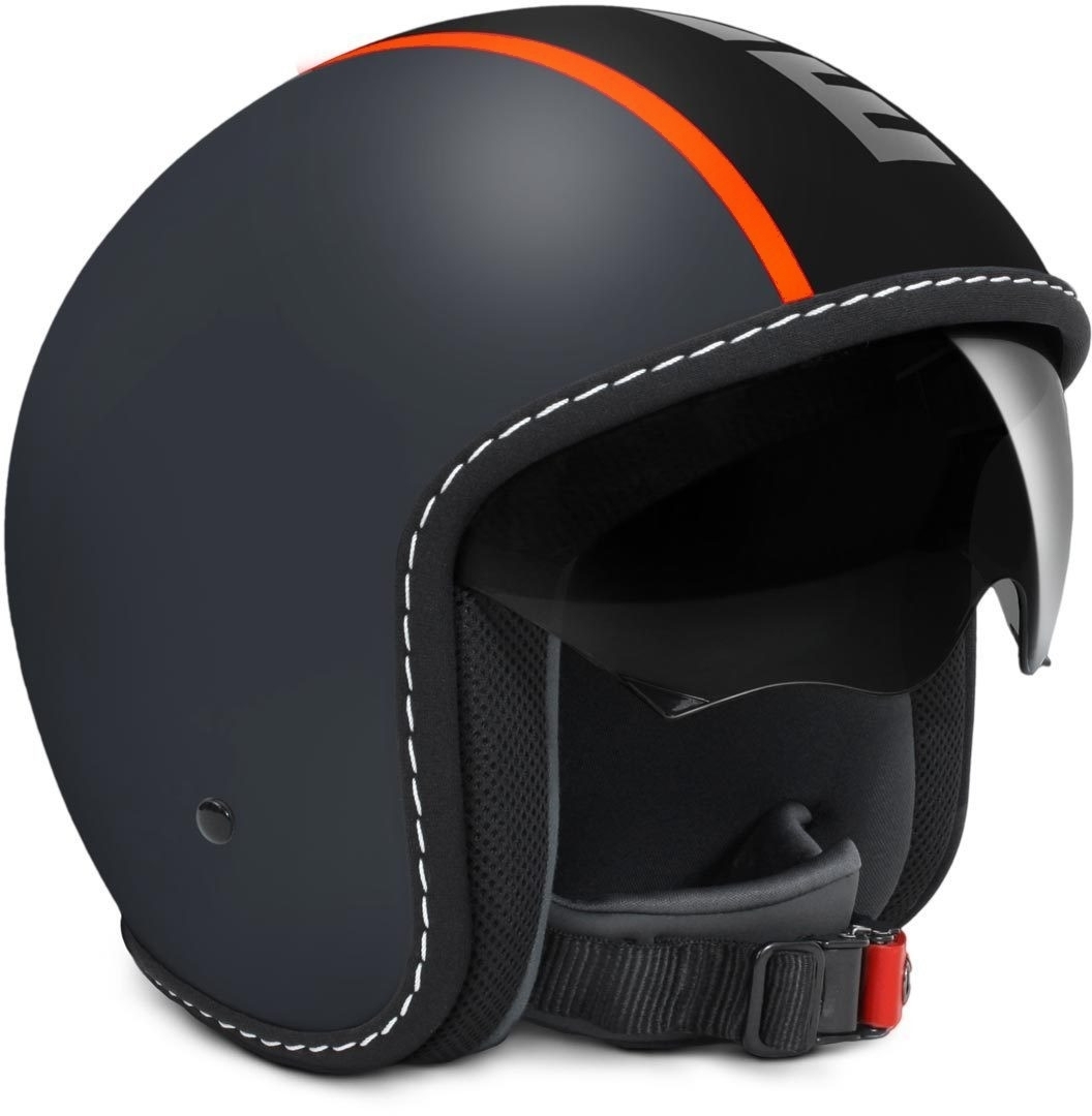 Image of MOMODESIGN Blade Jet casque gris mat / rouge Fluo Gris 2XS
