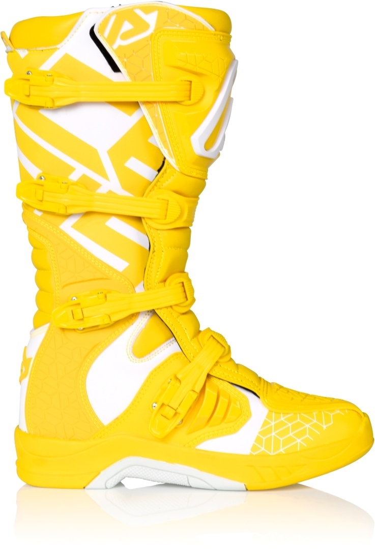 Acerbis X-Team Bottes Motocross Blanc Jaune 45