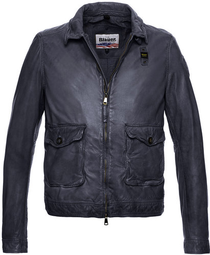 Blauer Usa Tyler Leren Jas Blauw 2Xl blauer kopen in de aanbieding