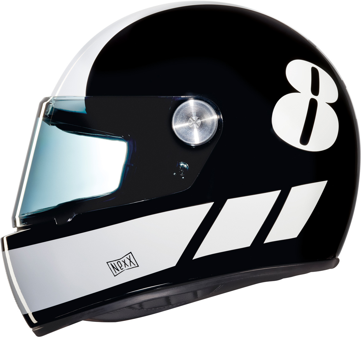 Nexx X.G100R Billy B Casque Noir Blanc L