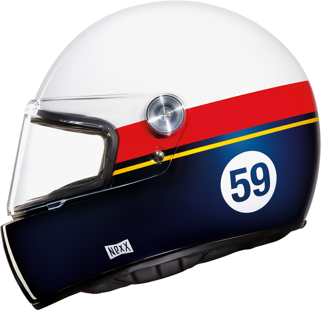 Nexx X.G100R Grand Win Casque Blanc Rouge Bleu S