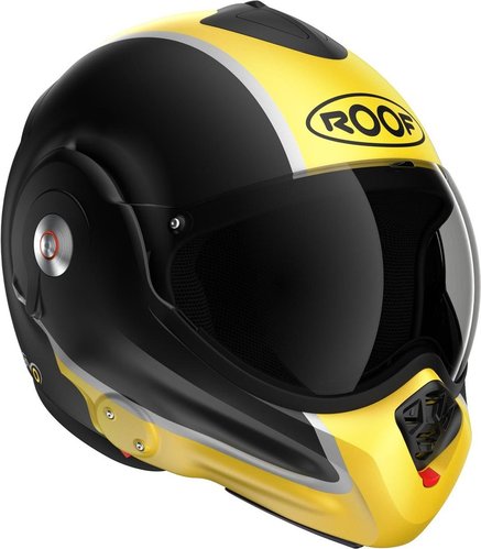 Roof Desmo Flash Helm Zwart Geel Xl roof kopen in de aanbieding