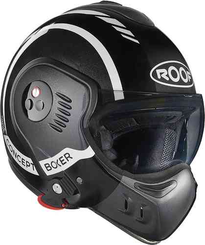 Roof Boxer V8 Lp20 Helm Zwart Wit roof kopen in de aanbieding