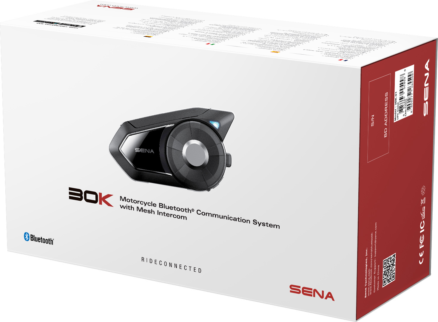 Sena 30K Bluetooth Pack unique de système de communication Noir unique taille