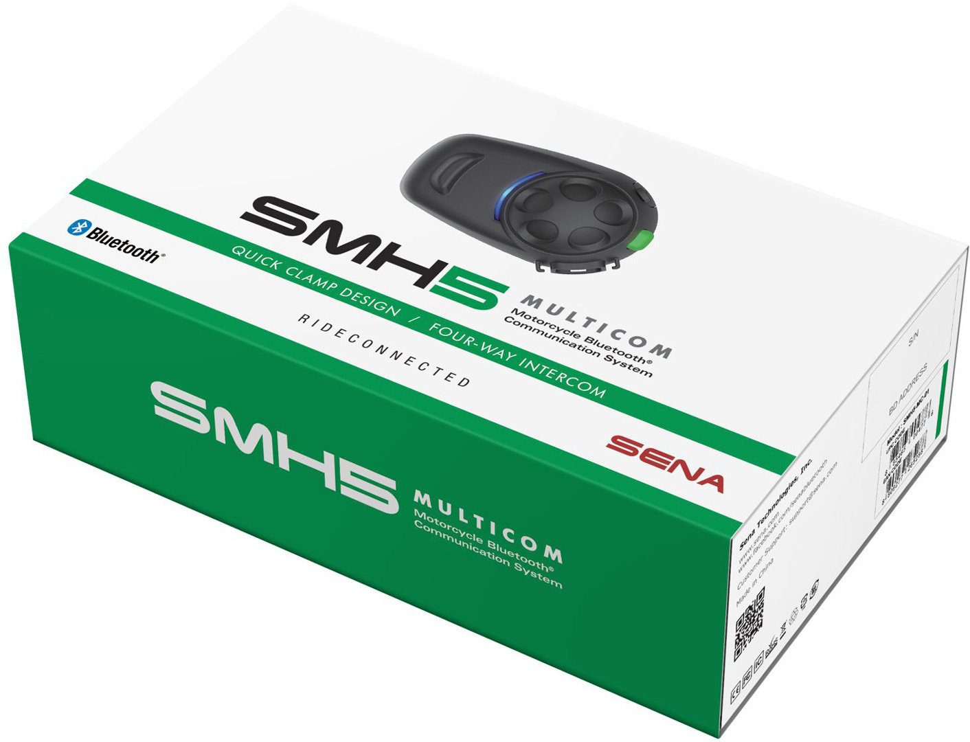Image of Sena SMH5 Multicom Bluetooth Communication System Single Pack Pack ... Noir unique taille