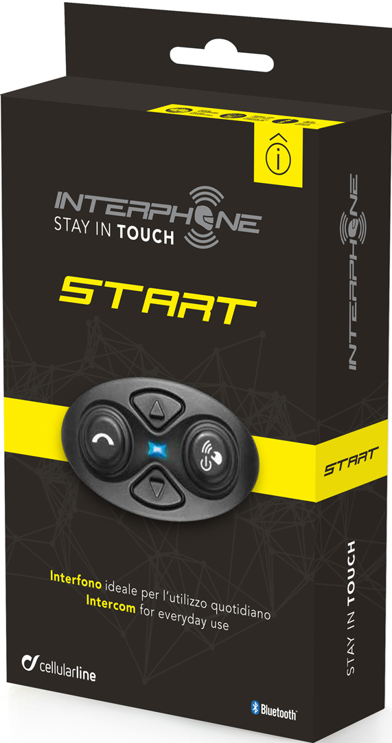 Interphone Start Système de Communication Bluetooth Noir unique taille