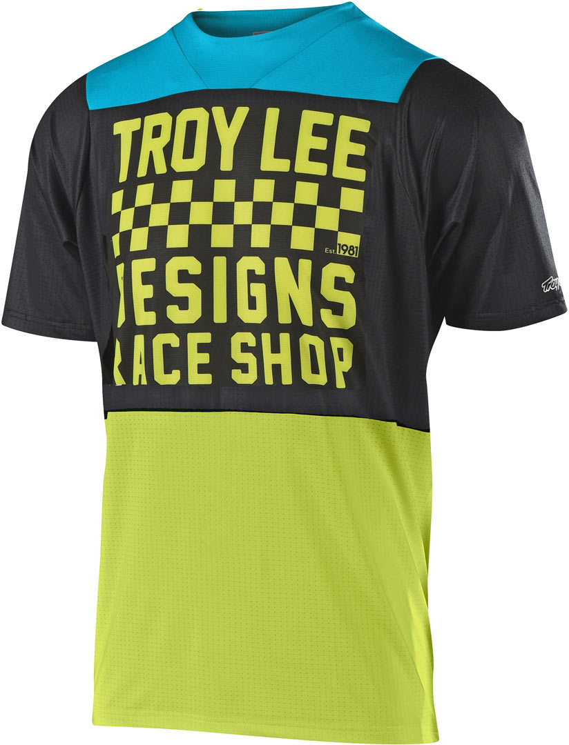 Troy Lee Designs Skyline Checker Maillot des jeunes Noir Jaune M
