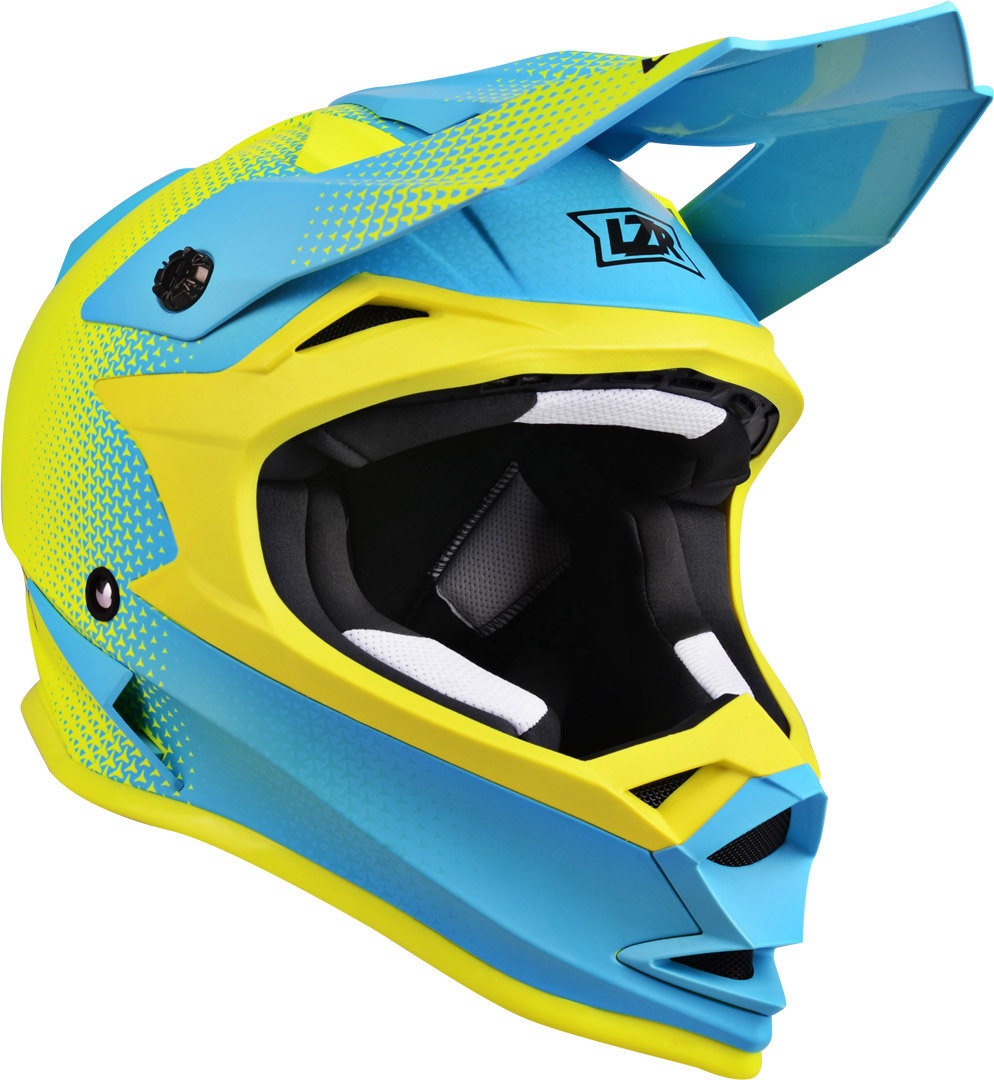 Image of Lazer OR-1 Heart Attack Casque de Cross Bleu Jaune XS