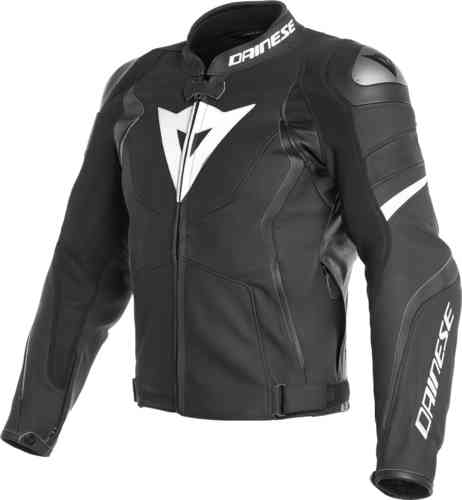 Dainese Avro 4 Chaqueta de cuero moto Negro Blanco 60