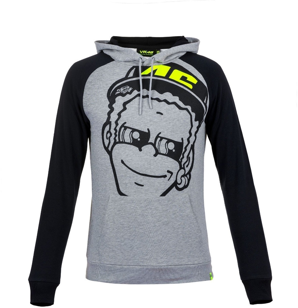 VR46 Dottorino Sweat à capuche Noir Gris XS