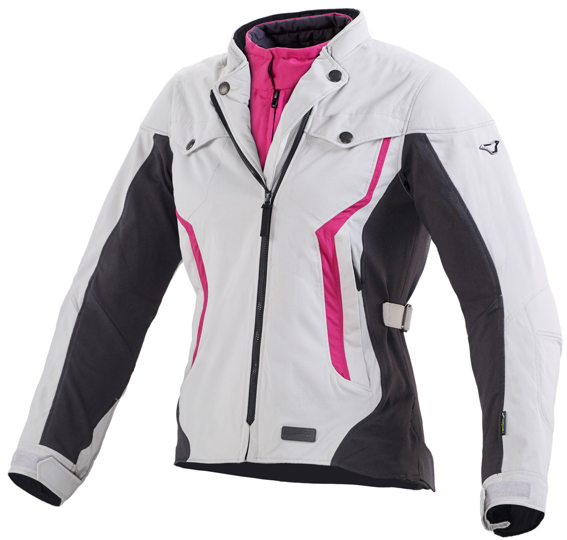 Macna Impala Veste textile Noir Blanc Rose L