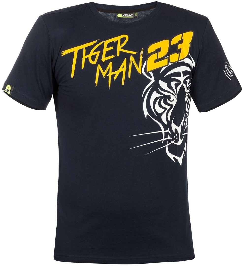 VR46 23 Tiger Man T-Shirt Noir Orange S